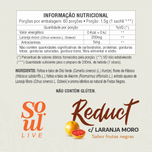 Chá Reduct c/ Laranja Moro e Frutas Negras 60 sachês