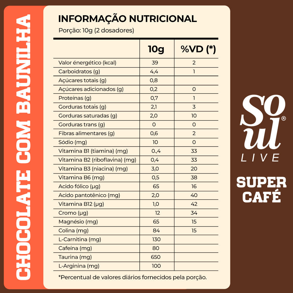 Super Café Baunilha com Chocolate 220g